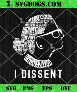 I Dissent RBG Vote SVG, I Dissent SVG PNG DXF EPS