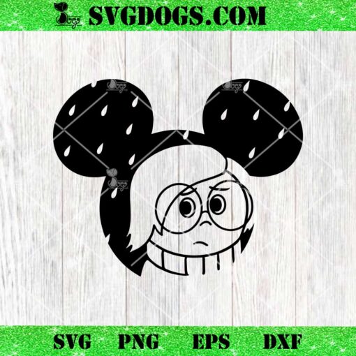 Inside Out Sadness SVG, Sadness Mickey SVG PNG DXF EPS