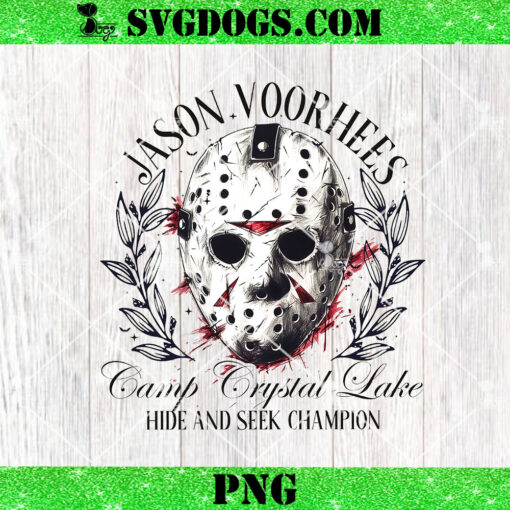 Jason Voorhees Camp Crystal Lake Hide And Seek Champion PNG, Horror Halloween PNG