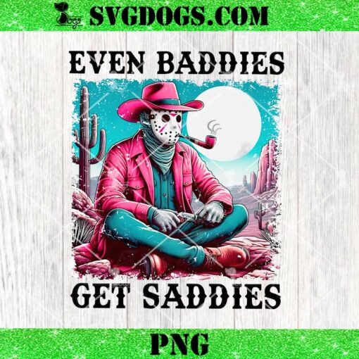 Jason Voorhees Even Baddies Get Saddies PNG, Horror Baddies PNG
