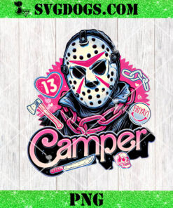 Jason Voorhees Mask Camper Love PNG, Horror Barbie PNG