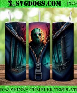 Jason Voorhees Zipper 20oz Tumbler Wrap PNG