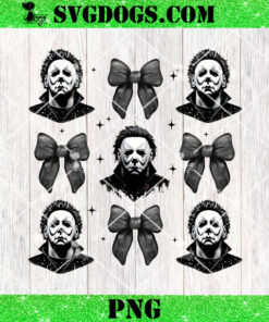 Michael Myers Coquette Bow PNG, Horror Bow PNG