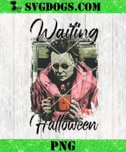 Michael Myers Waiting For Halloween PNG, Michael Myers Drink Coffee PNG