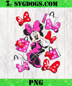 Minnie Mouse Fashion Shopping PNG, Disney Cute PNG