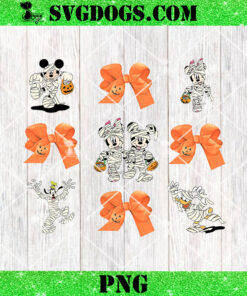Mummy Mickey And Friends Halloween PNG, Disney Coquette Bow PNG