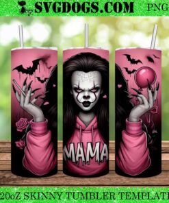 IT Pennywise 20oz Tumbler Wrap PNG, 20oz Horror Movie Tumbler Wrap PNG