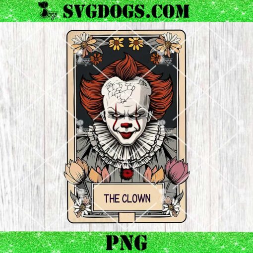 Pennywise The Clown PNG, It Pennywise Tarot Card PNG
