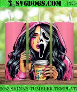 Ghostface Scream Zipper 20oz Tumbler Wrap PNG