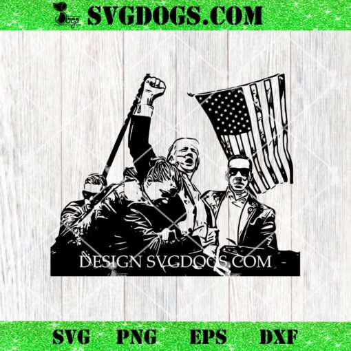 Shooting Trump Rally SVG, Trump Rally Shot SVG PNG EPS DXF