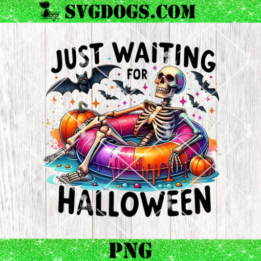 Skeleton Just Waiting Halloween PNG, Halloween Summer PNG