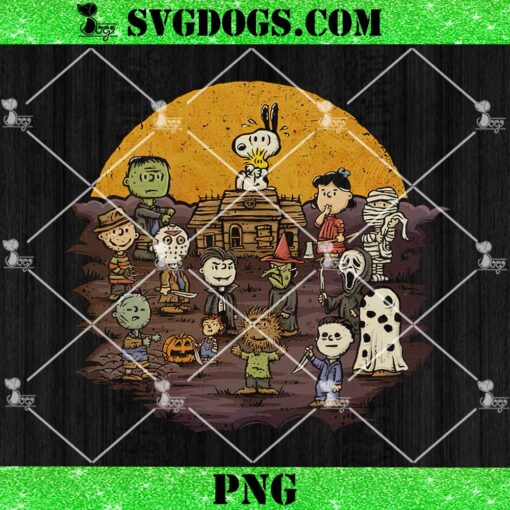 Snoopy Jason Voorhees Michael Myers Not Scared PNG, Peanuts Halloween PNG