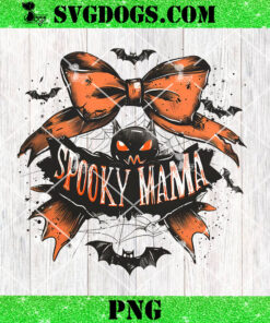 Spooky Mama Coquette Bow PNG, Halloween PNG
