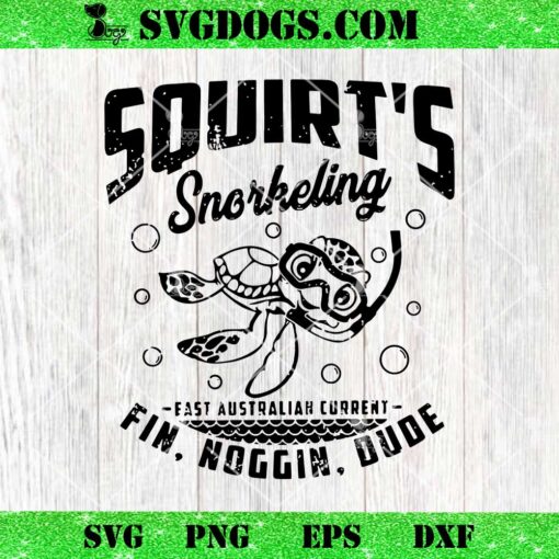 Squirt Snorkeling SVG, Finding Nemo SVG PNG DXF EPS