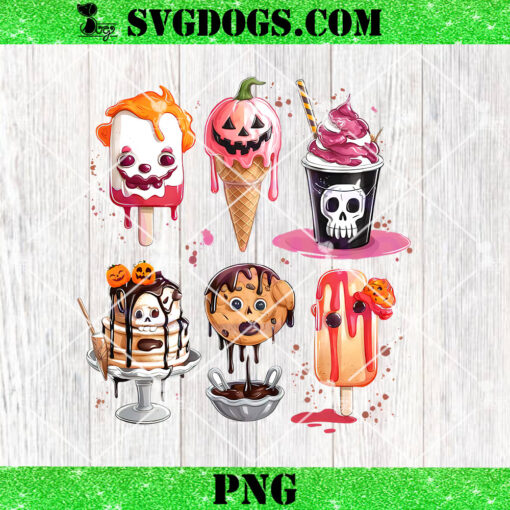 Summer Popsicle Horror PNG, Halloween Faces PNG