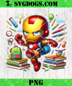 Superhero Iron Man Back To School PNG