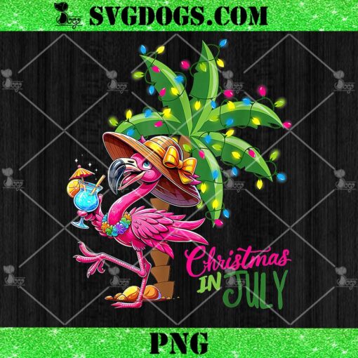 Tropical Christmas In July PNG, Christmas In July Flamingo Beach PNG