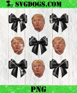 Trump Bow PNG, Coquette Trump Girl PNG