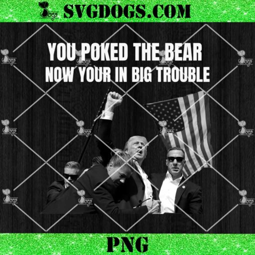 Trump You Poked The Bear Now Your In Big Trouble PNG, Trump Rally Shot PNG