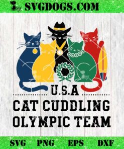 USA Cat Cuddling Olympic Team SVG