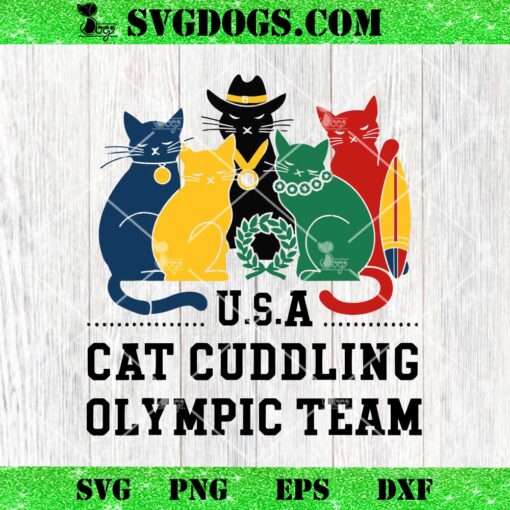 USA Cat Cuddling Olympic Team SVG