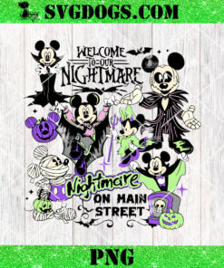 Welcome To Our Nightmare On Main Street PNG, Disney Halloween PNG