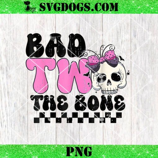 Bad Two The Bone Toddler Halloween PNG, Skull Halloween PNG