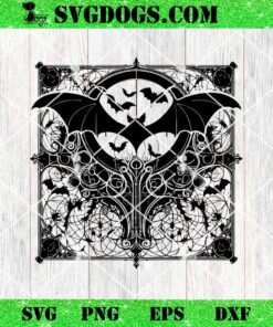 Bat Halloween Mandala SVG, Floral Bat SVG PNG EPS DXF