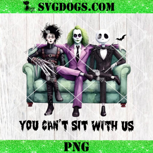 Beetlejuice Horror Friends PNG, You Can’t Sit With Us PNG, Scary Halloween PNG