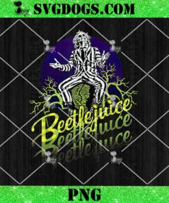 Beetlejuice Never Trust The Living PNG, Beetlejuice Halloween PNG