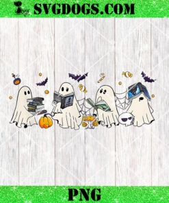 Bookish Ghost Throne Of Glass Halloween PNG, Cute Ghost Book Halloween Boo Bookish PNG