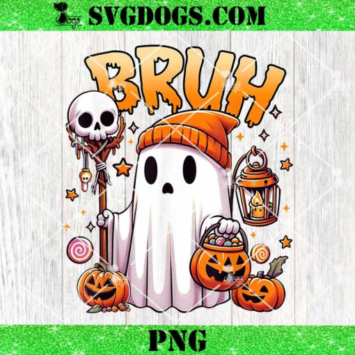 Bruh Ghost Halloween PNG, Cute Ghost Trick Or Treat PNG