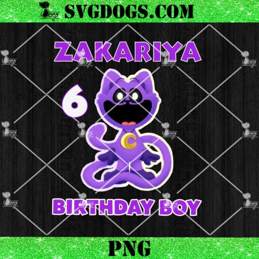 CatNap Zakariya Birthday Boy PNG, CatNap PNG