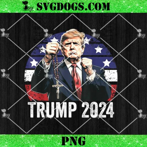 Catholics For Trump 2024 Rosary Election PNG, Donald Trump Conservative PNG