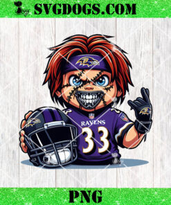 Chucky Baltimore Ravens PNG, Ravens NFL Halloween PNG