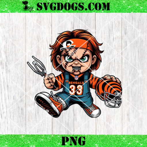 Chucky Cincinnati Bengals PNG, Bengals NFL Halloween PNG