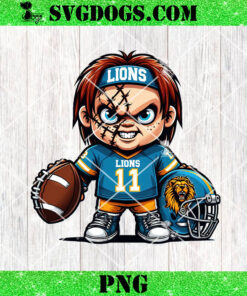 Chucky Detroit Lions PNG, Lions NFL Halloween PNG