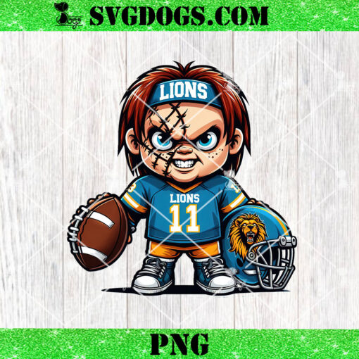 Chucky Detroit Lions PNG, Lions NFL Halloween PNG