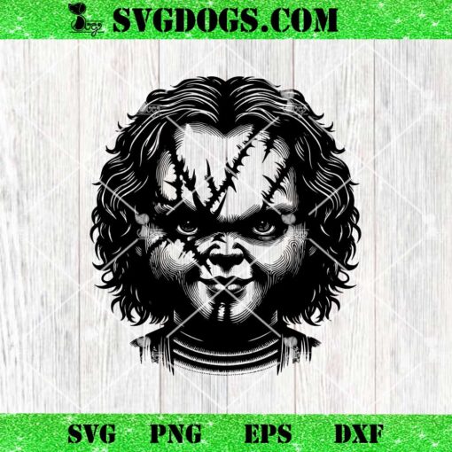 Chucky Face Mandala SVG, Chucky Horror SVG PNG EPS DXF