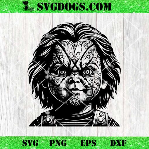 Chucky Horror SVG Mandala SVG, Halloween Chucky SVG PNG EPS DXF