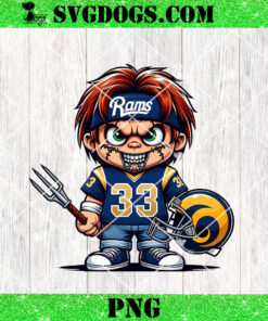 Chucky Los Angeles Rams PNG, Rams NFL Halloween PNG