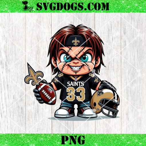 Chucky New Orleans Saints PNG, Saints NFL Halloween PNG