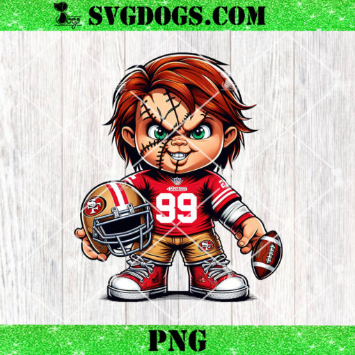 Chucky San Francisco 49ers PNG, 49ers NFL Halloween PNG