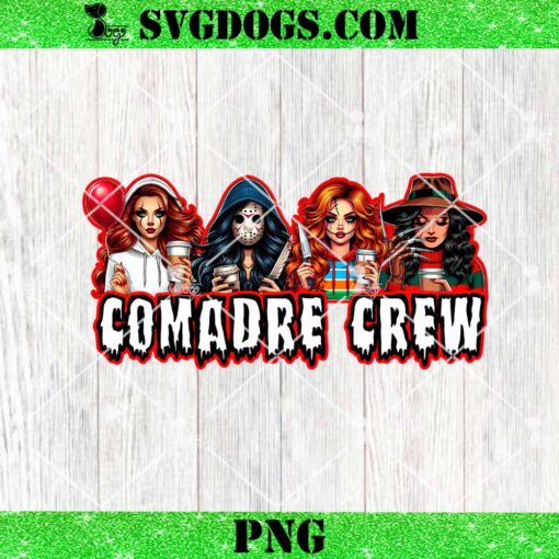 Comadre Crew Horror Halloween PNG, Halloween Horror Girls PNG