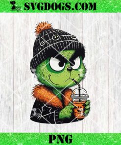 Cute Grinch İce Coffee PNG, Cute Grinch PNG, Feral Grinch Coffee PNG