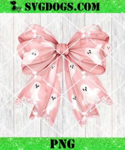 Cute Pink Ghost Bow PNG, Pink Witch Bow PNG