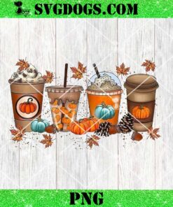 Fall Coffee Drink PNG, Orange Pumpkin Latte PNG, Drink Halloween PNG