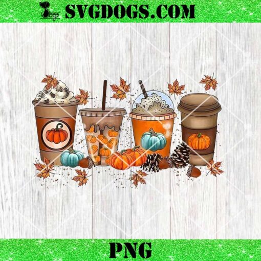 Fall Coffee Drink PNG, Orange Pumpkin Latte PNG, Drink Halloween PNG