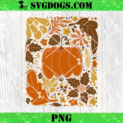 Fall Pumpkin Collage PNG, Halloween PNG