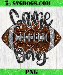 Faux Sequin Game Day Football Bling PNG, Bling Football Lover Fall Autumn PNG